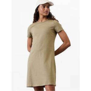 Athleta - Essential Tee Dress - Olive Green - Size Large - Good Used Condition!!